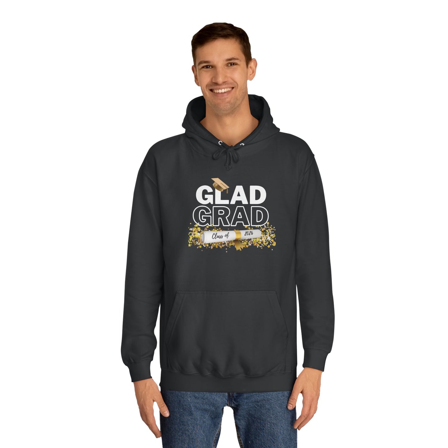 Grad Collection Unisex 2026 Glad Grad College Hoodie