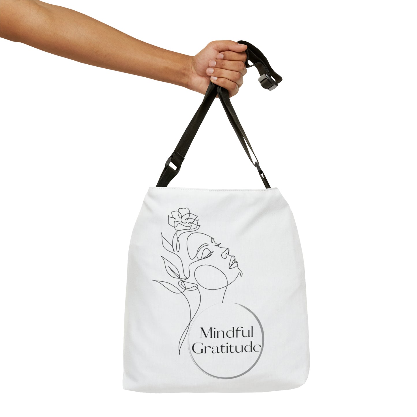 Mindful Gratitude Adjustable Tote Bag (AOP)