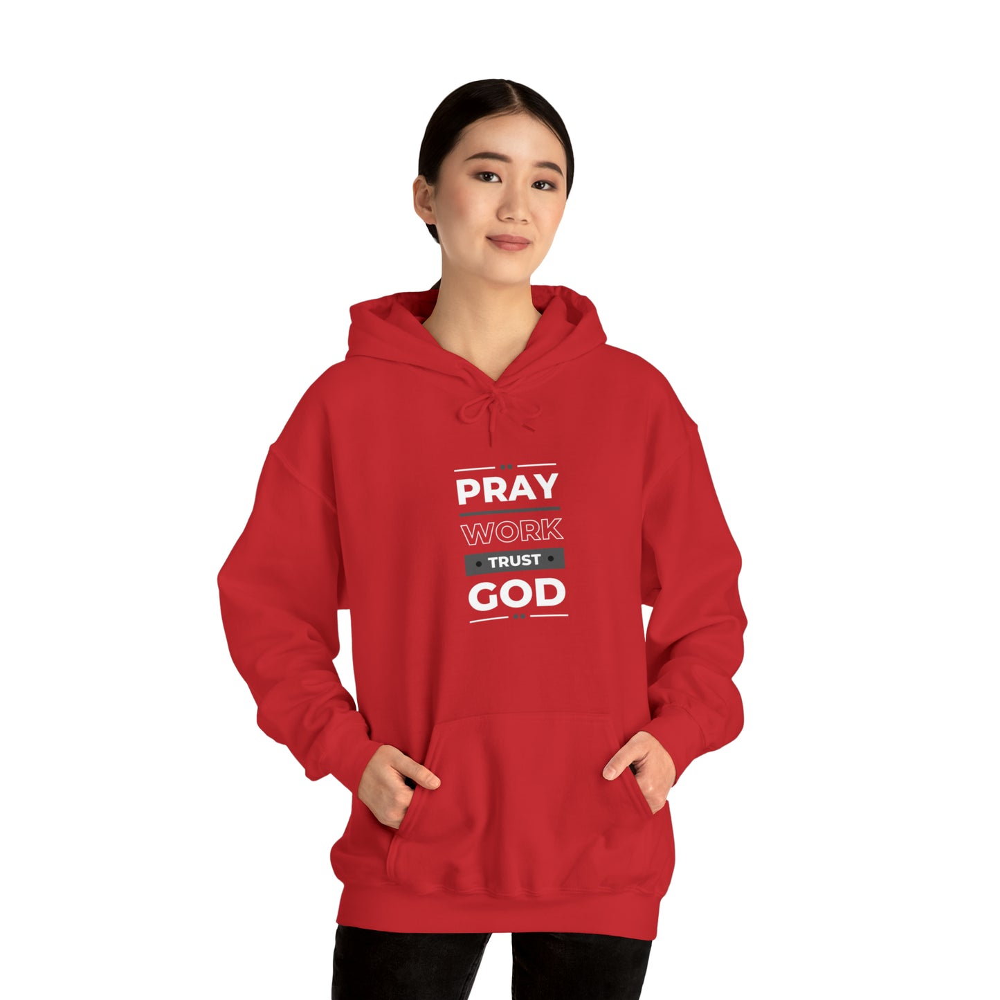 Pray, Work, Trust Unisex Heavy Blend™ Hooded Sweatshirt