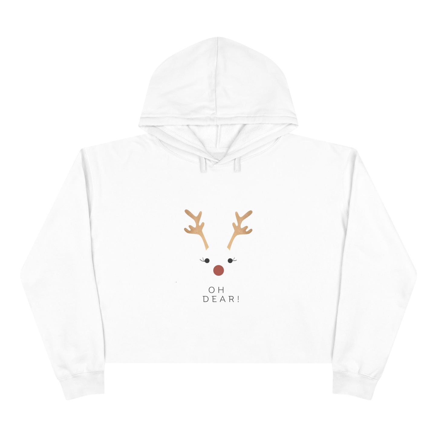 Reindeer Crop Hoodie