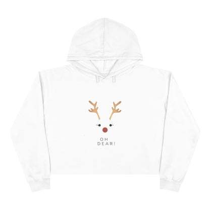 Reindeer Crop Hoodie