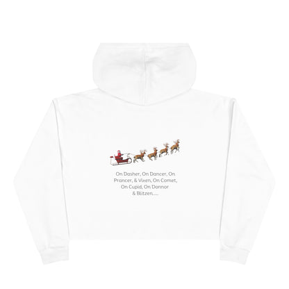 Reindeer Crop Hoodie